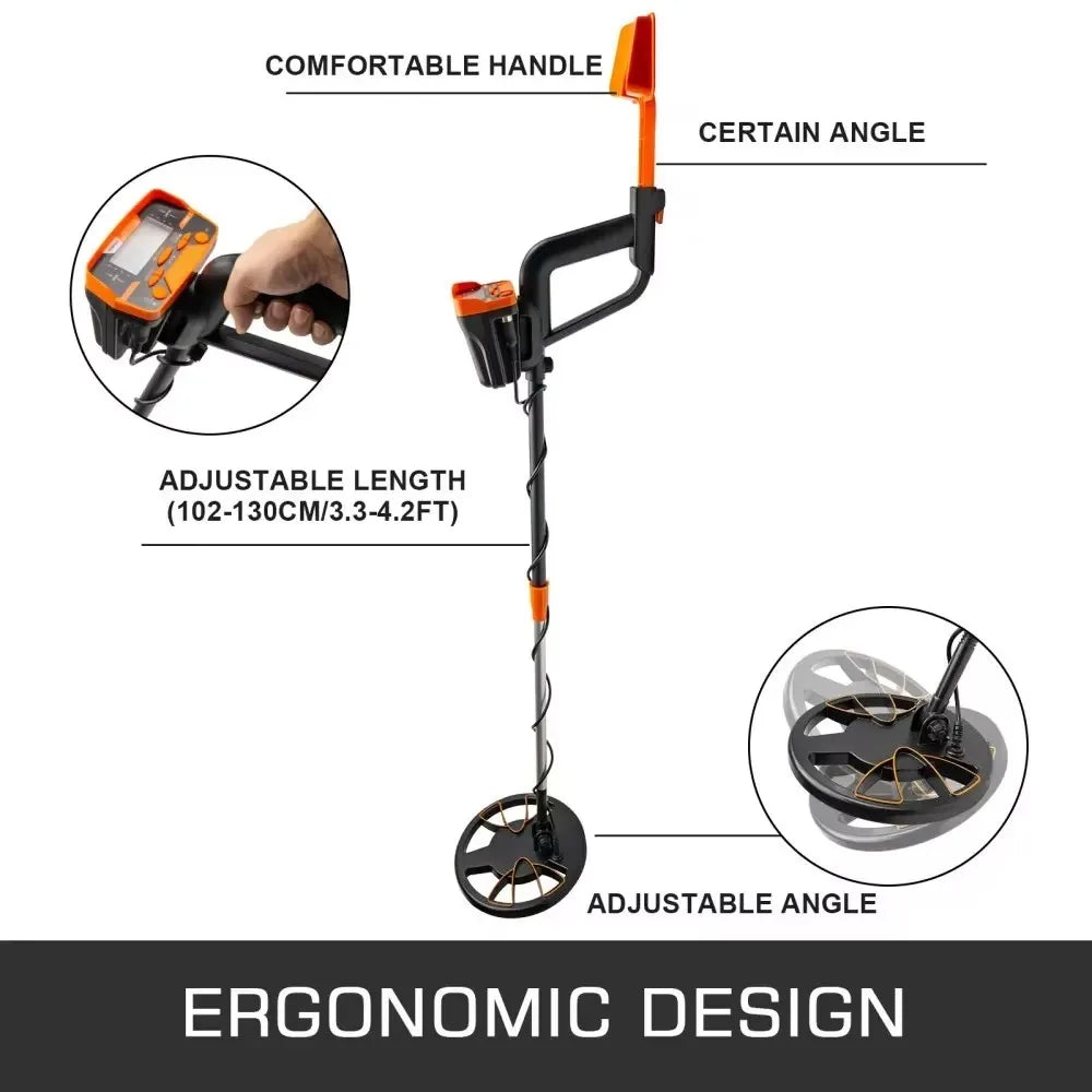 Metal Detector 3010 Disc Underwater Underground High Accuracy LCD Display Metal Detector w/Headphone Shovel Backpack