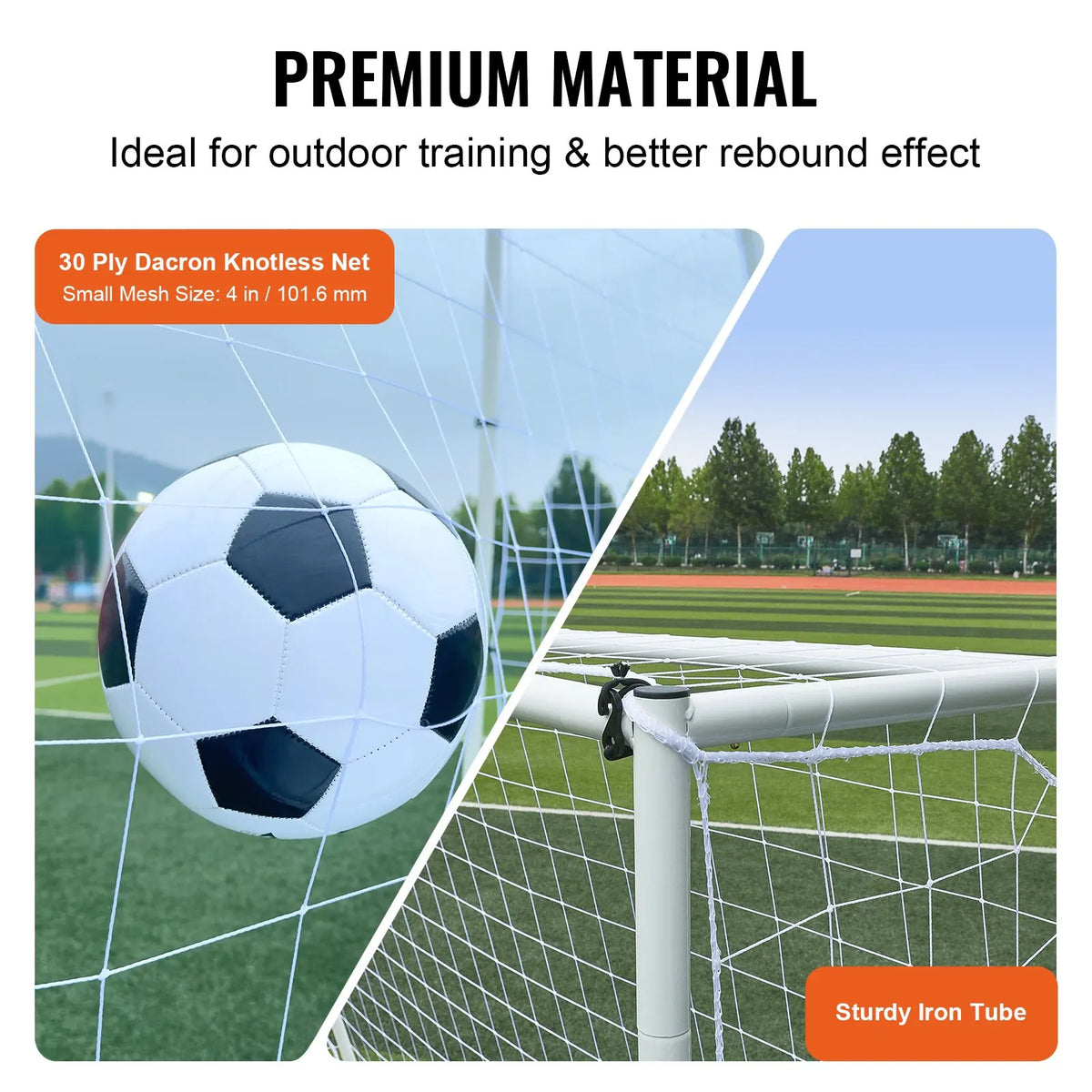 Soccer Rebound Trainer,Iron Soccer Training Equipment,Sports Football Rebounder Wall with Double-Sided Rebounding Net