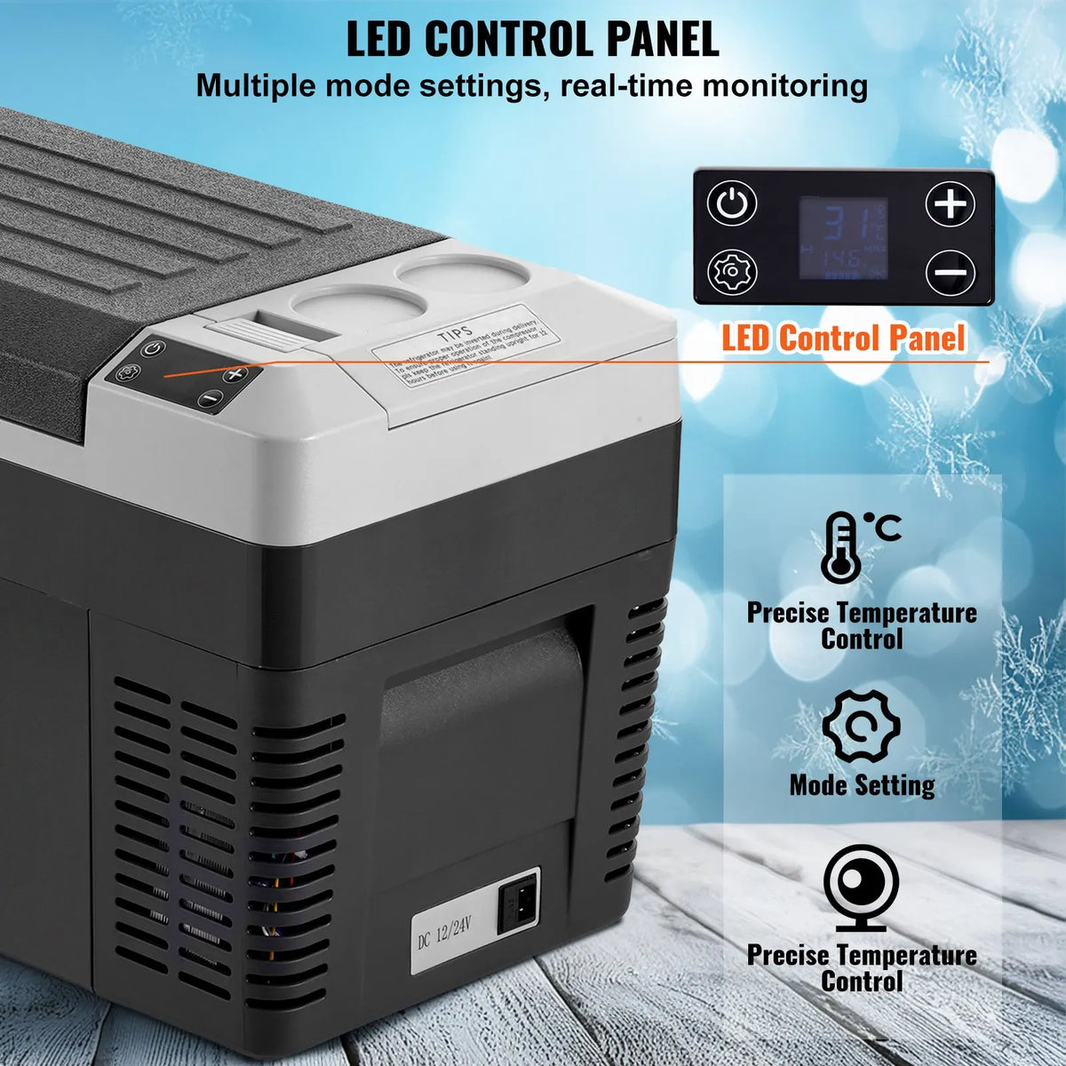 Portable Car Refrigerator Freezer Compressor 8L/15L/25L/70L Single Zone Compressor Cooler for Home,Outdoor Camping RV