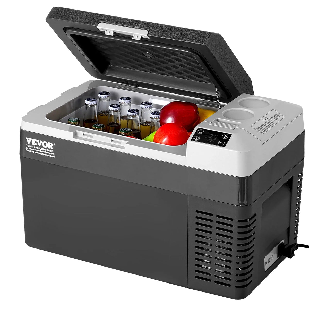25L Car Refrigerator, 12V Car Fridge, Single Zone Portable Freezer, -4℉-68℉ Temperature,Compressor Cooler for Home,Outdoor