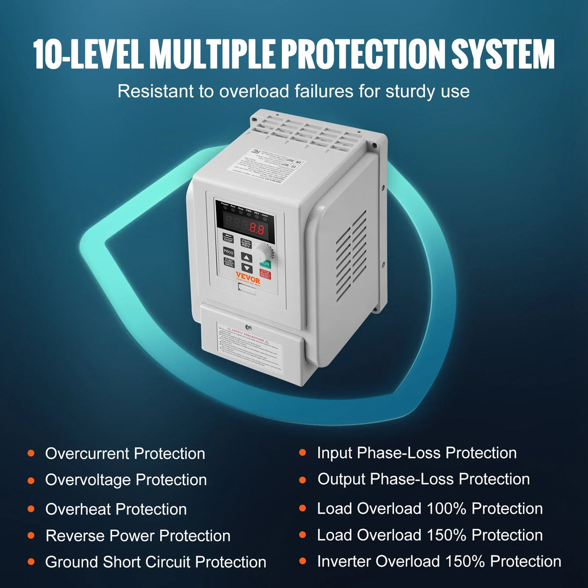 2.2KW VFD Inverter Variable Frequency Drive Converter AC 220V 3P Output Speed Controller for Water Pump Motor CNC