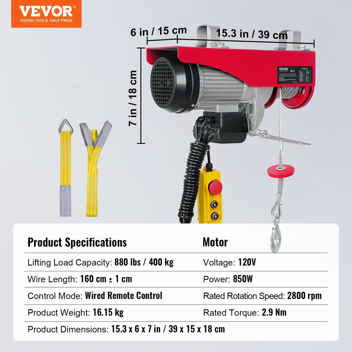 Electric Hoist 200-1000kg with Wired/Wireless Remote Control Lifting Crane Cable Hoist Winch for Boat Car Garage Elevator