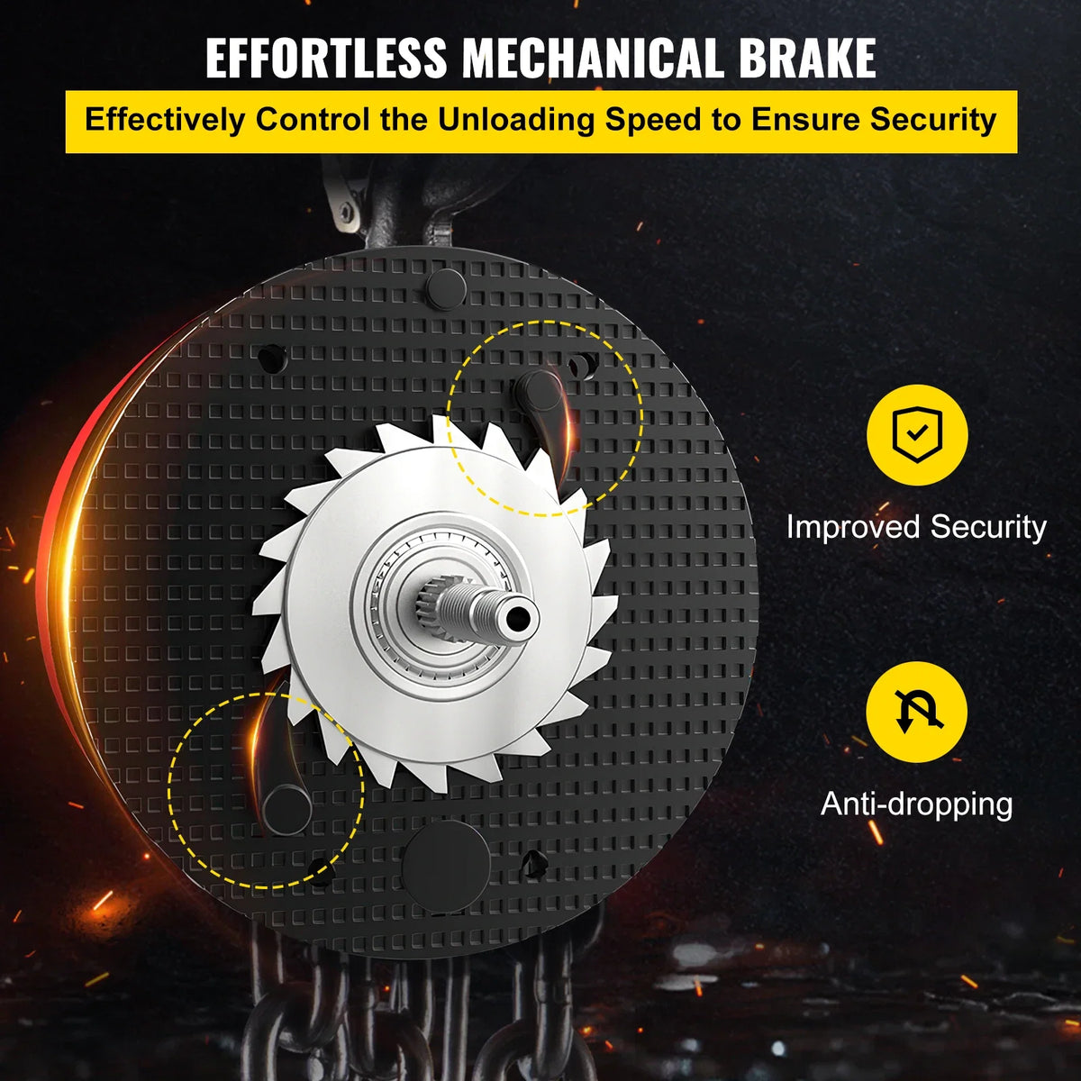 Hand Chain Hoist, 2200 lbs /1 Ton Capacity Chain Block,Manual Hand Chain Block, w/ Industrial-Grade Steel Construction