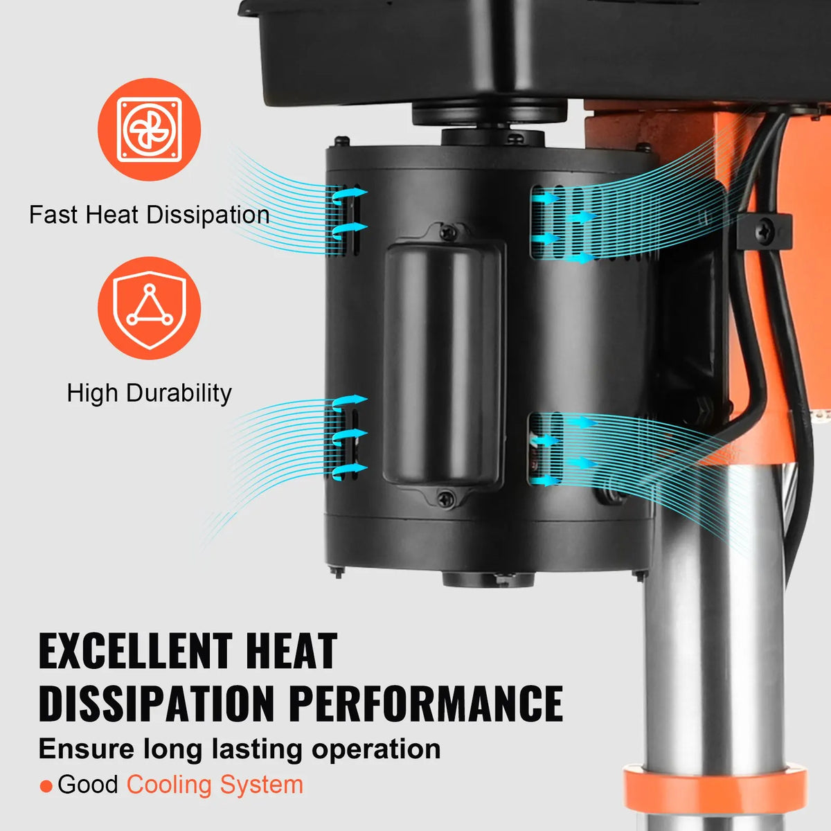 12in Benchtop Drill Press Variable Speed Cast Iron Bench Drill Worktable with Laser Work Light Tabletop Drilling Machine