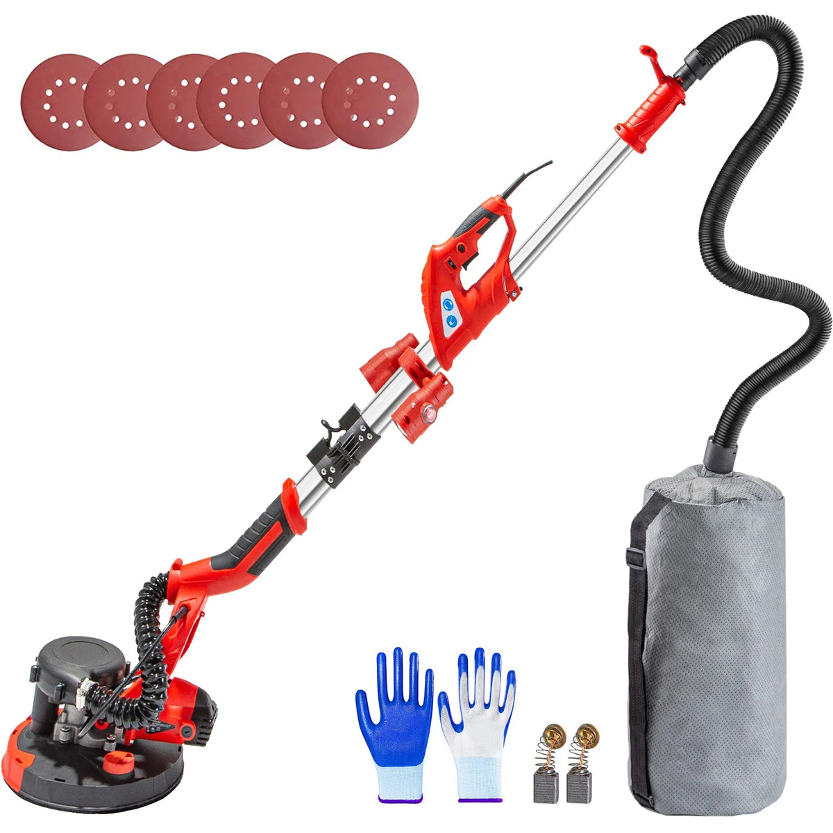 Drywall Sander 850W Electric Foldable Sheetrock Drywall Sander with Telescope Handle&Variable Speed Electric Wall Sander