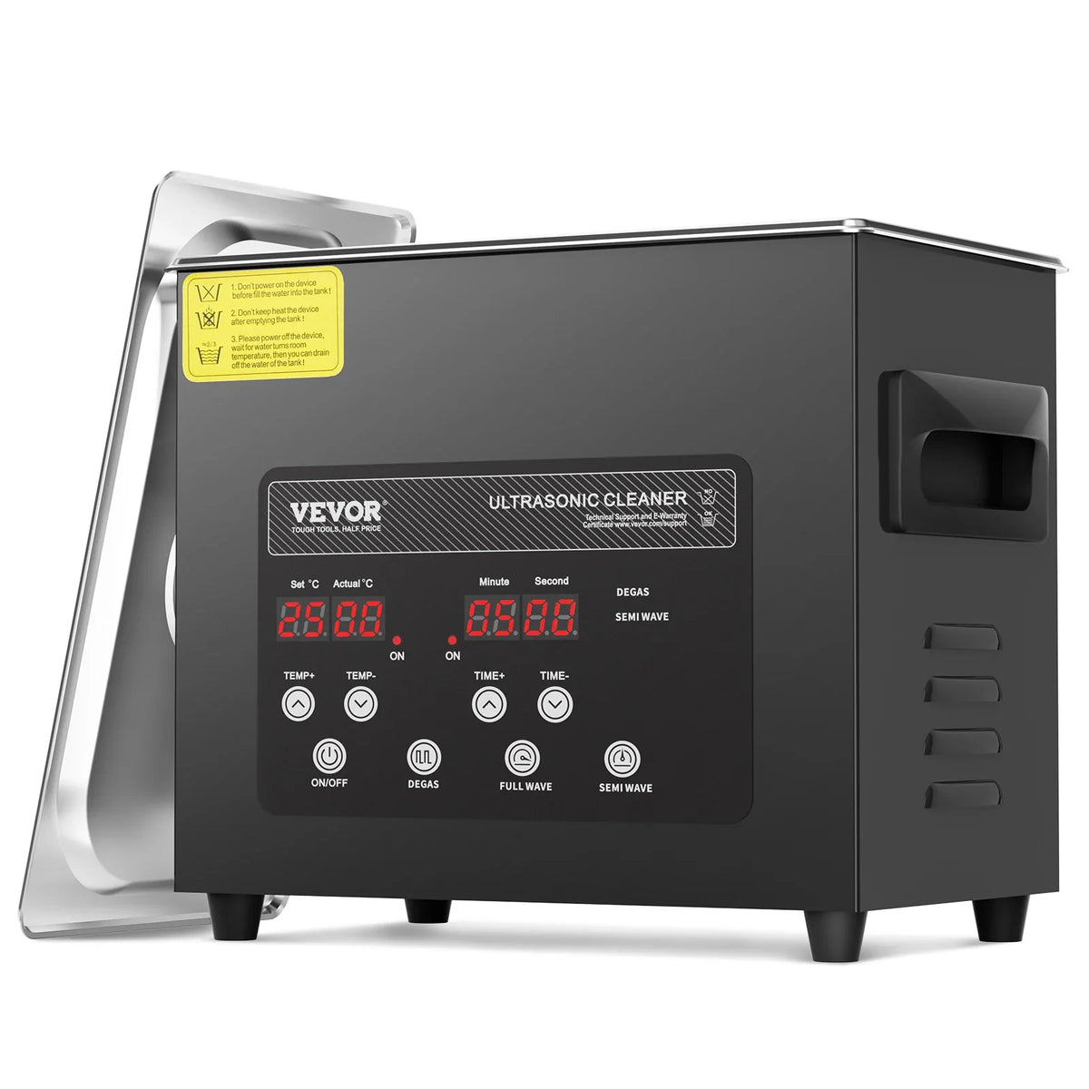 3L Ultrasonic Cleaner, 120W 40kHz Digital Ultrasonic Cleaning Machine with Upgraded Degassing and Gentle Mode,with Timer
