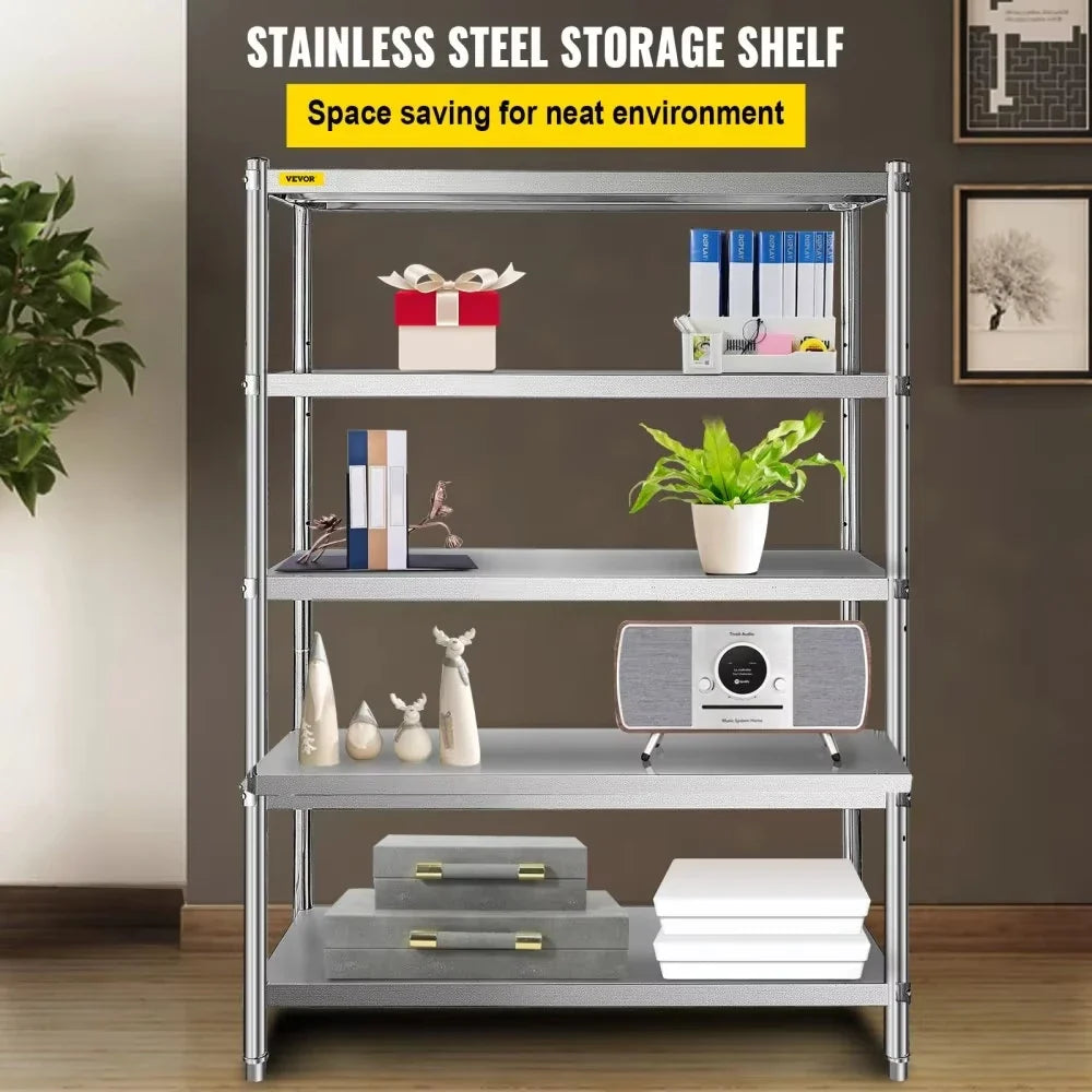 Stainless Steel Shelves  Adjustable Shelf Storage Unit Stainless Steel Rack Shelving Heavy Duty Shelving