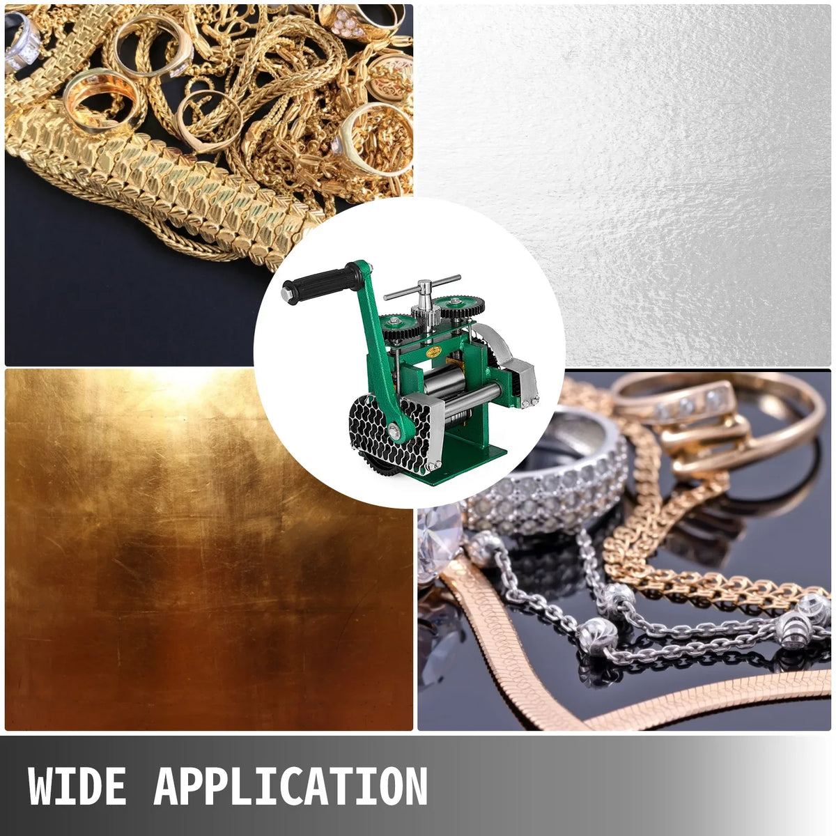 Jewelry Combination Rolling Mill Machine Distance Adjustable Manual Press Tabletting Tool for Jewelry Repairing Designing