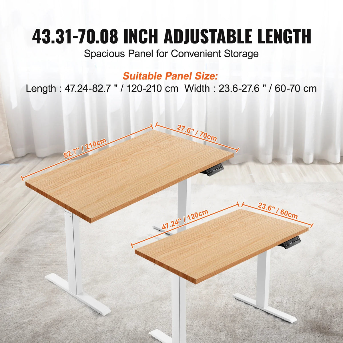 Standing Desk Frame Electric Stand Up Computer Desk Legs Ergonomic DIY Workstation Base for Home and Office Black white