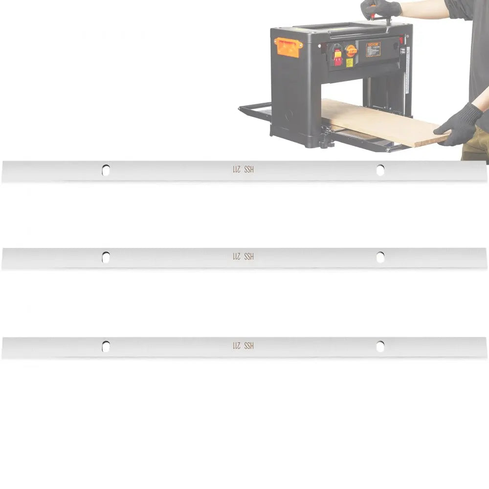 Thickness Planer Blades 13-inch HSS Crafted for Durability, HRC55-60, Easy Installation with Pre-drilled Holes