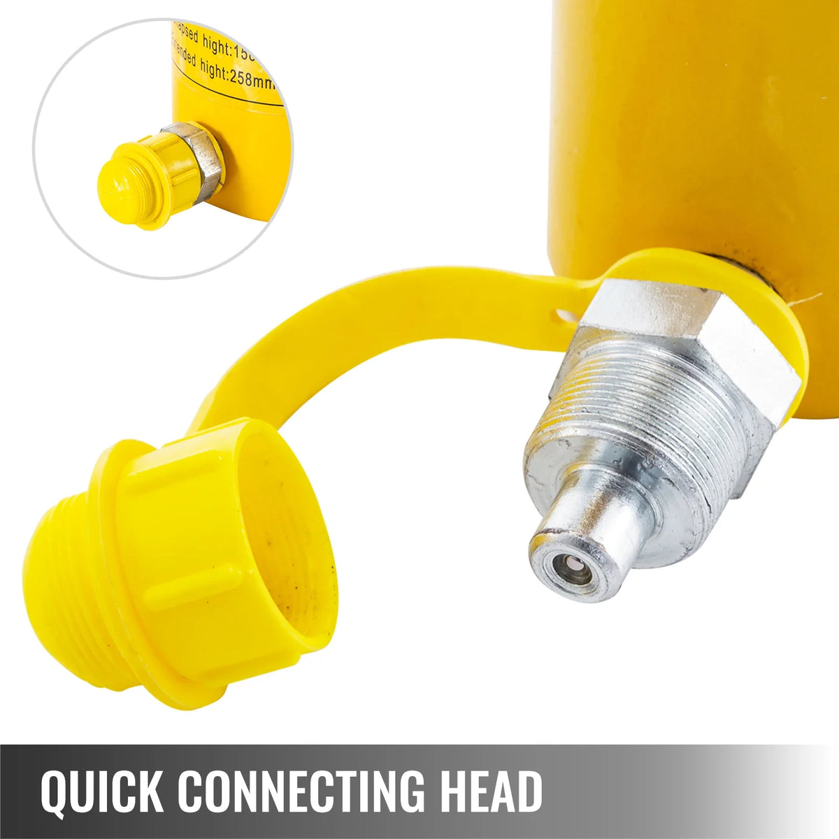 20T/44000LBS Hollow Hydraulic Cylinder Jack 100mm Plunger Ram Hydraulic for Car Van Boat Truck Caravan