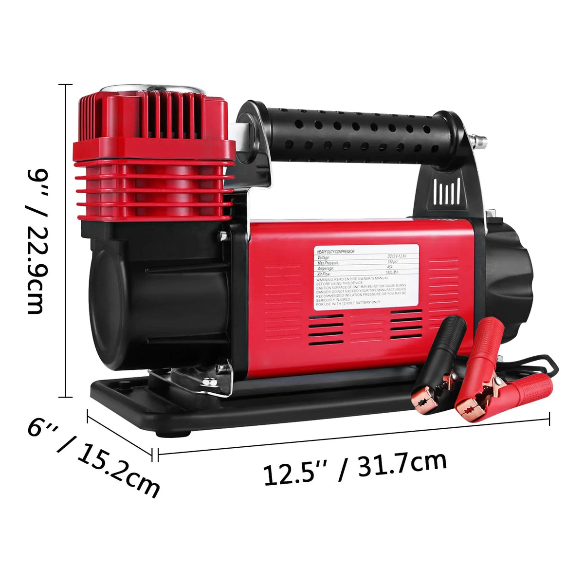 12V Portable Air Compressor Heavy Duty Car Inflator Pump 150PSI Single Cylinder RV Motorcycle Tire Air Pump Car Accessorie