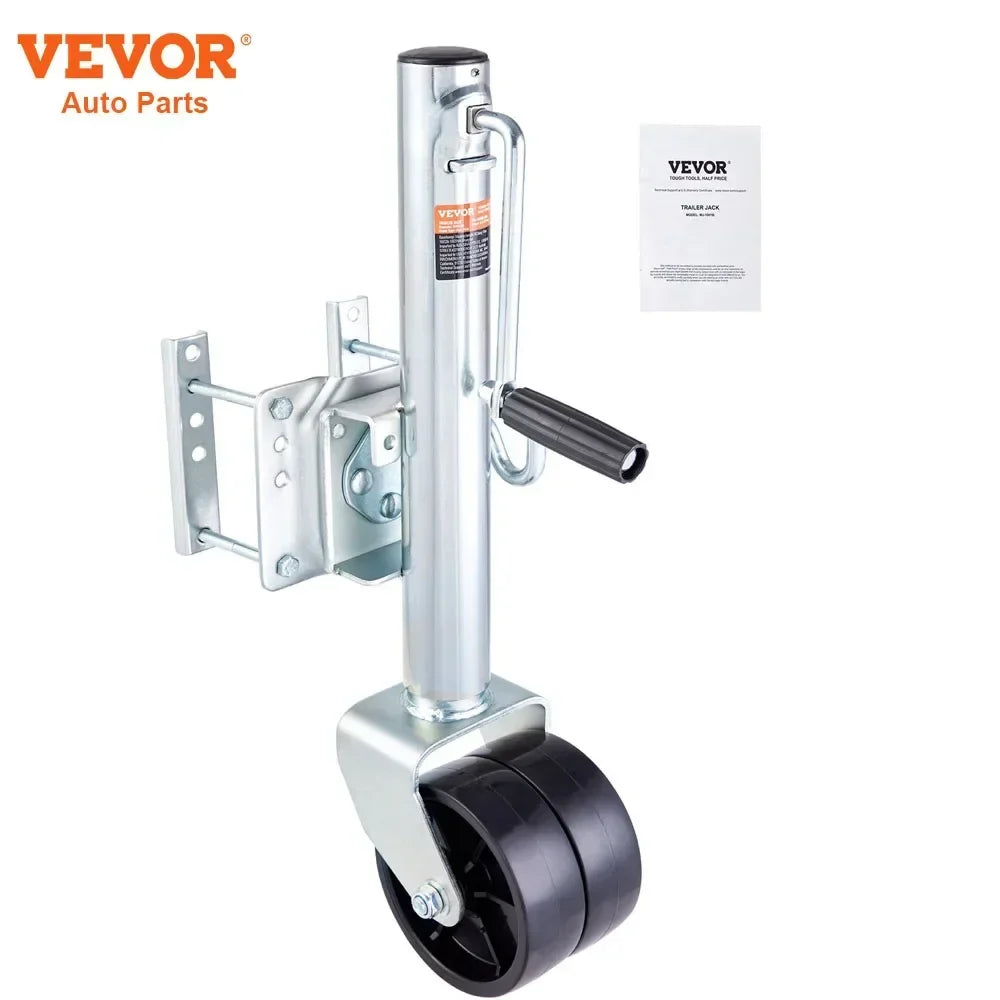 Trailer Jack Tongue Stand 1000/1500/2000lbs with Solid Jockey Sidewind Round Wheel  and Handle for lifting RV Trailer Boat