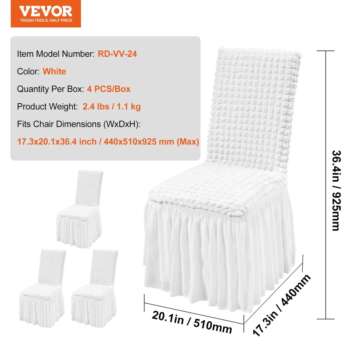 Stretch Spandex Folding Chair Covers, Universal Fitted Chair Cover, Removable Washable Protective Slipcovers