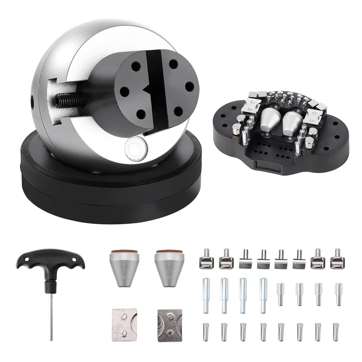 5" Engraving Ball Vise Tool 360° Rotation Jewelry Engraving Equipment for Gemstone Inlay and Ring Carving Setting Tools