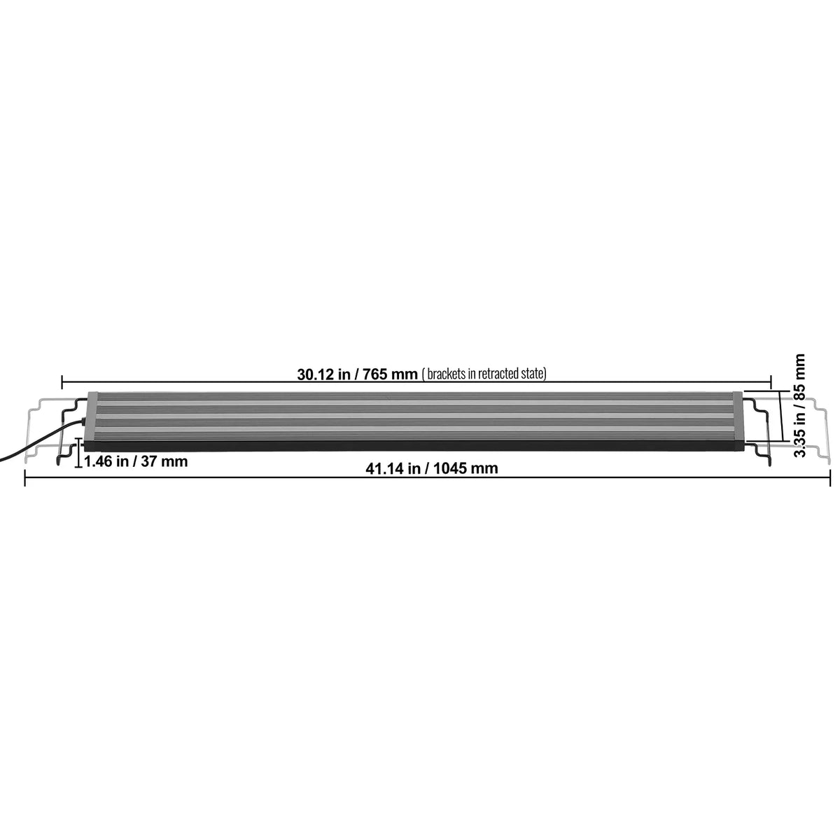 Aquarium Light 26W Full Spectrum Fish Tank Light w/ Adjustable Brightness&Timer Power-Off Memory for Freshwater Fish Tank