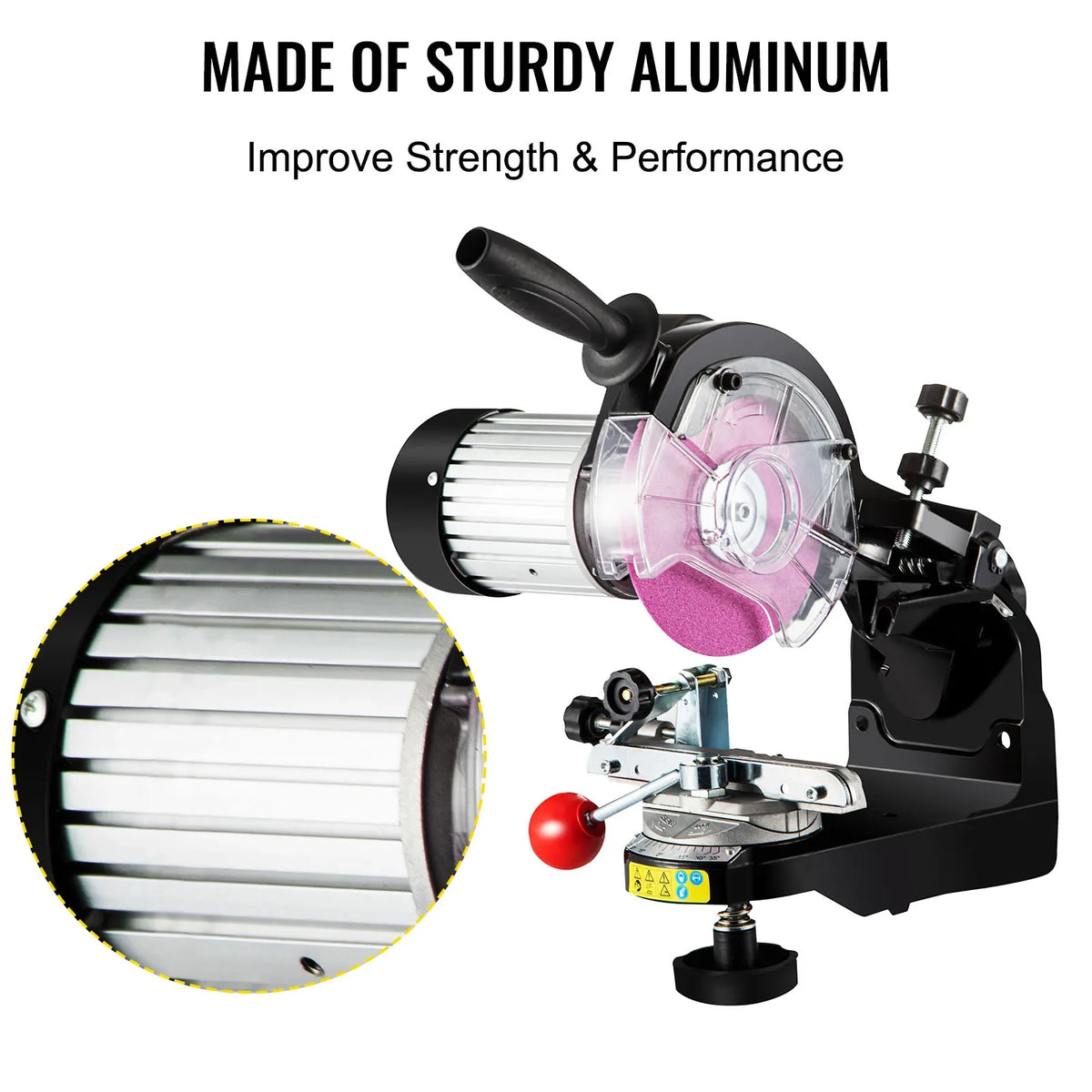 Electric Chainsaw Sharpener 230W Multi-Angle Adjustable Chain Grinder 3000RPM Chainsaw Sharpener for 1/4" to 2/5" Chains