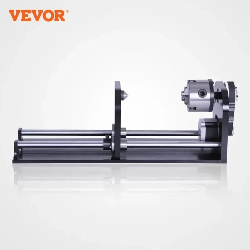 CNC Router Rotary Axis 80mm 3-Jaw Spiral Chuck CNC Router Axis Measuring for CO2 Laser Engraving Cutting Machine