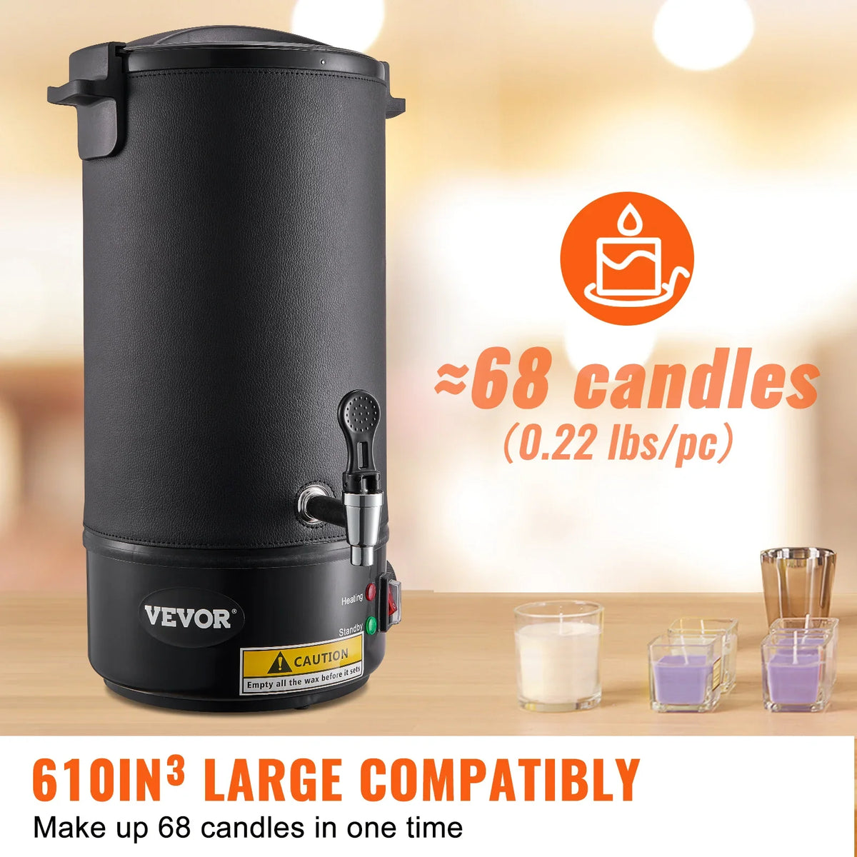 5/10L Wax Melter for Candle Making,Extra Large Electric Wax Melting Pot,w/Easy Pour Spout & 9level Temp Control,Easy Clean