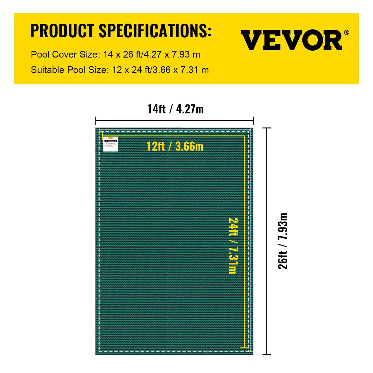 Inground Pool Safety Cover Winter Pool Cover Outdoor Summer Dust Cover PP Material Pool Cover with Good Rain Permeability