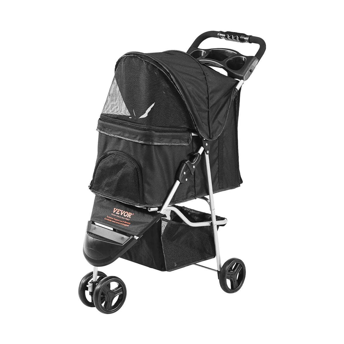 Pet Stroller Rotate Dog Stroller with Puppy Strollers Portable Foldable Trolley for Small to Medium Sized Dogs Outdoor