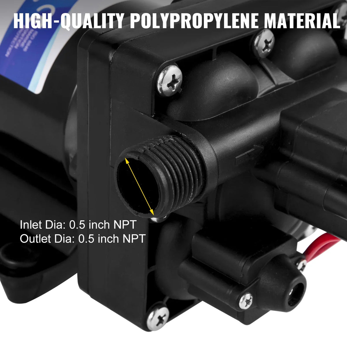 3 4 GPM Fresh Water Pump 12V Self Priming Sprayer Pump RV Water Pump W/ Pressure Switch Camper Marine Boat Diaphragm Pump