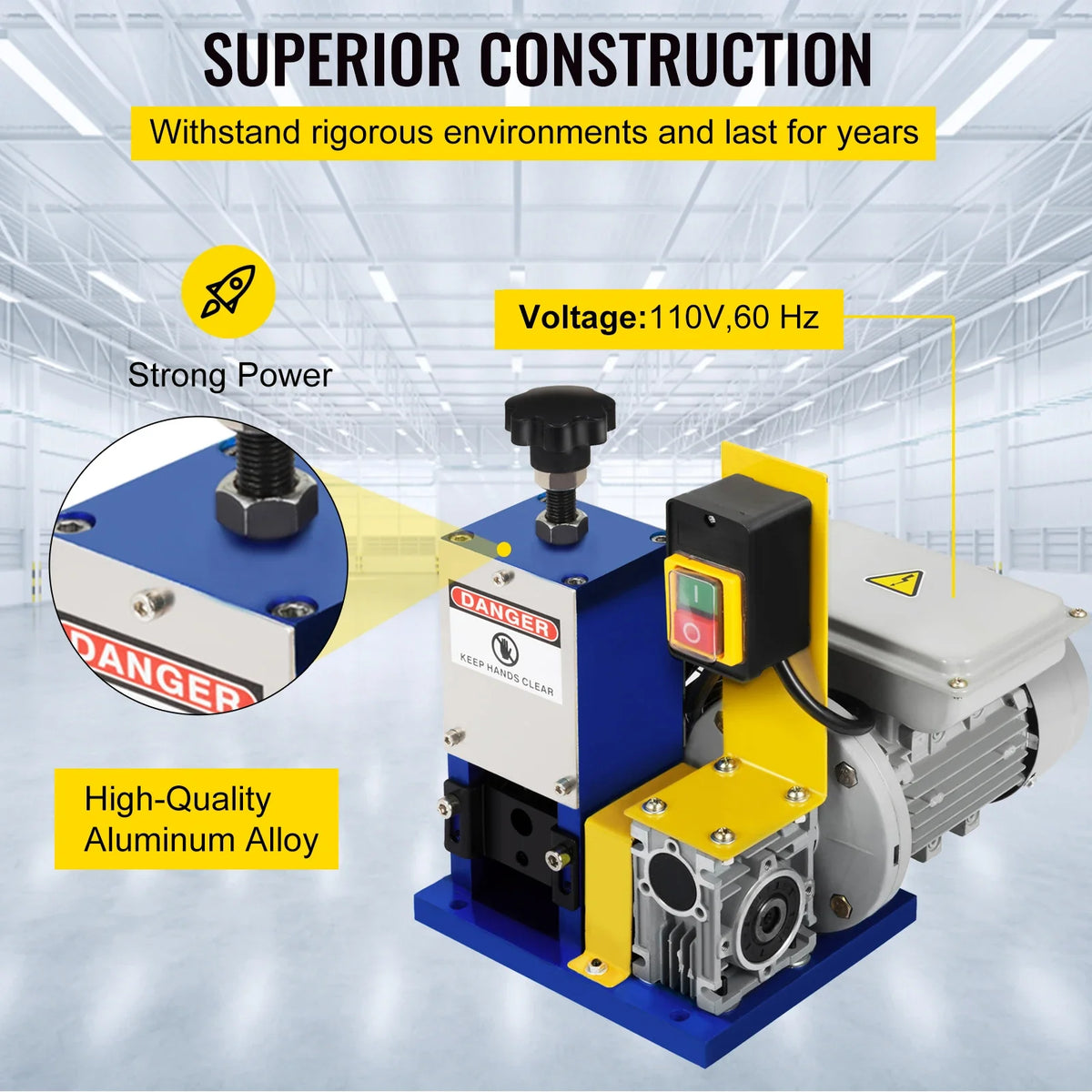 Electric Wire Stripping Machine 1.5-25mm Automatic Wire Stripping Machine Portable Cable Stripper for Copper Recycling
