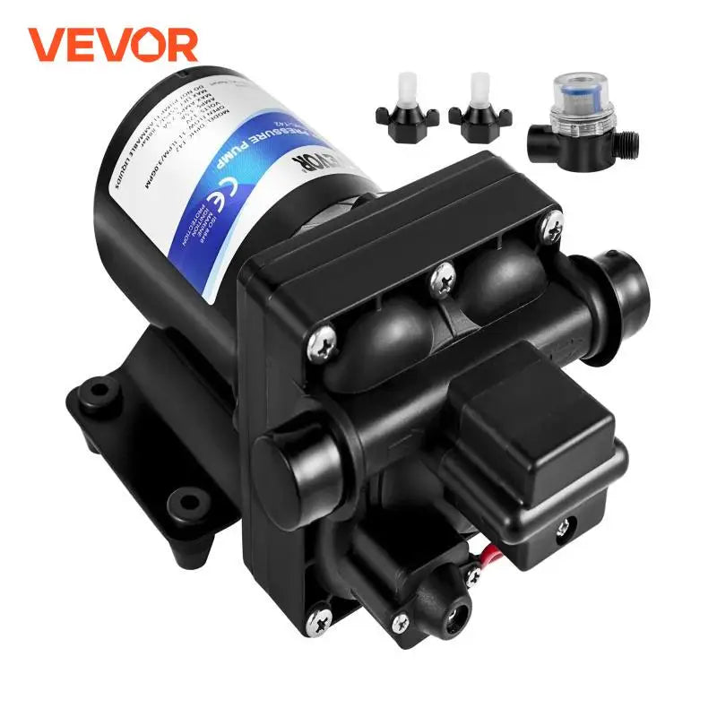 3 4 GPM Fresh Water Pump 12V Self Priming Sprayer Pump RV Water Pump W/ Pressure Switch Camper Marine Boat Diaphragm Pump