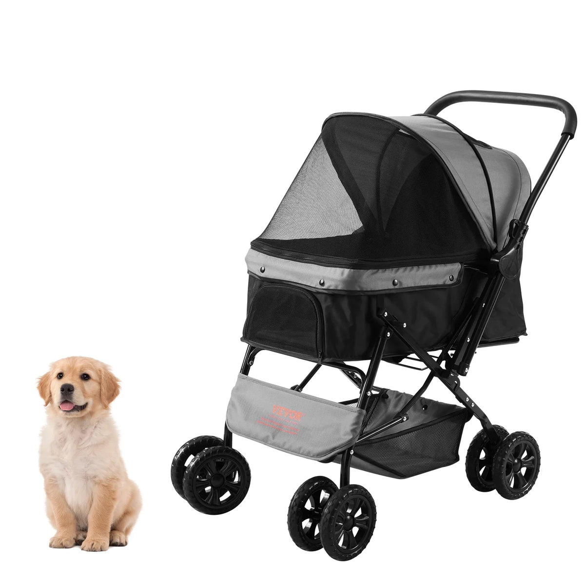 Pet Stroller Rotate Dog Stroller with Puppy Strollers Portable Foldable Trolley for Small to Medium Sized Dogs Outdoor