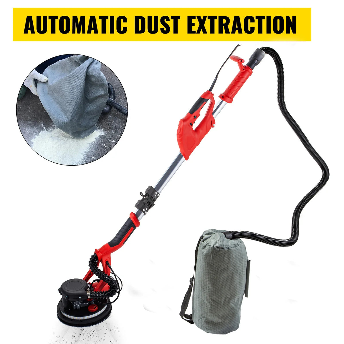 Drywall Sander 850W Electric Drywall Sander Foldable Sheetrock Sander with Telescope Handle Variable Speed Electric Sander