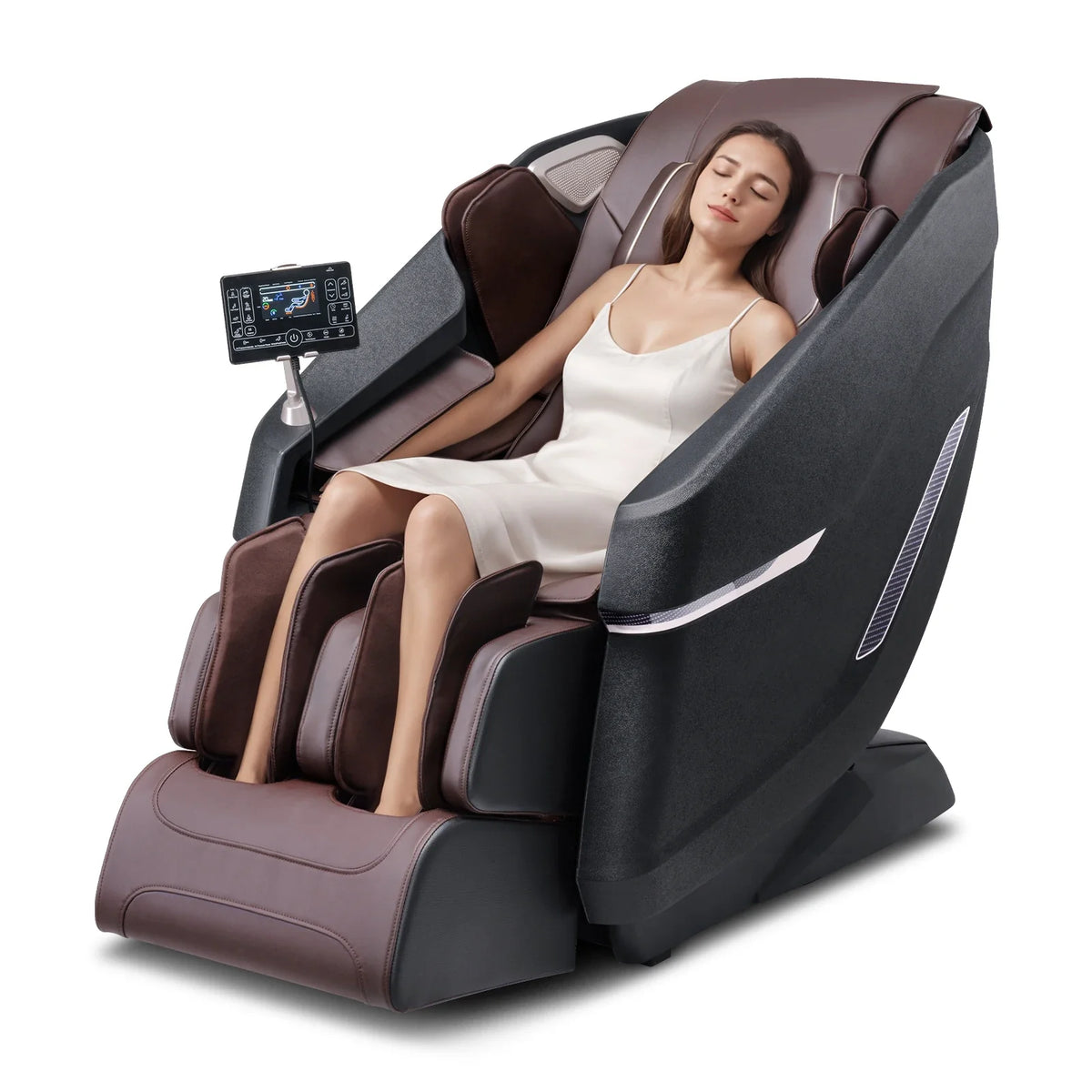 Massage Chair w/Flexible SL Rail, 3D Full Body Shiatsu Massager, Zero Gravity,10 to 18 Automatic Modes,Heating,Air Cushion