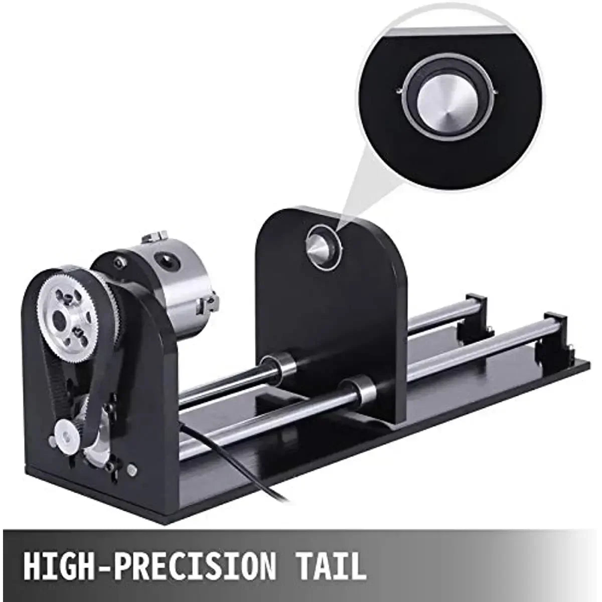 CNC Router Rotary Axis 80mm 3-Jaw Spiral Chuck CNC Router Axis Measuring for CO2 Laser Engraving Cutting Machine