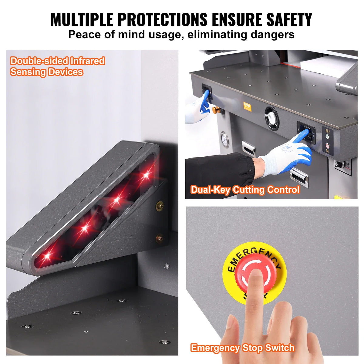 Electric Hydraulic Paper Cutter, Heavy Duty Paper Cutter Machine 26" /660.4mm Cutting Width, 3.14"/80mm Cutting Thickness