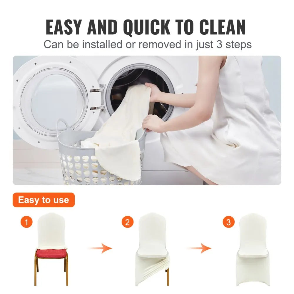 Stretch Spandex Folding Chair Covers, Universal Fitted Chair Cover, Removable Washable Protective Slipcovers