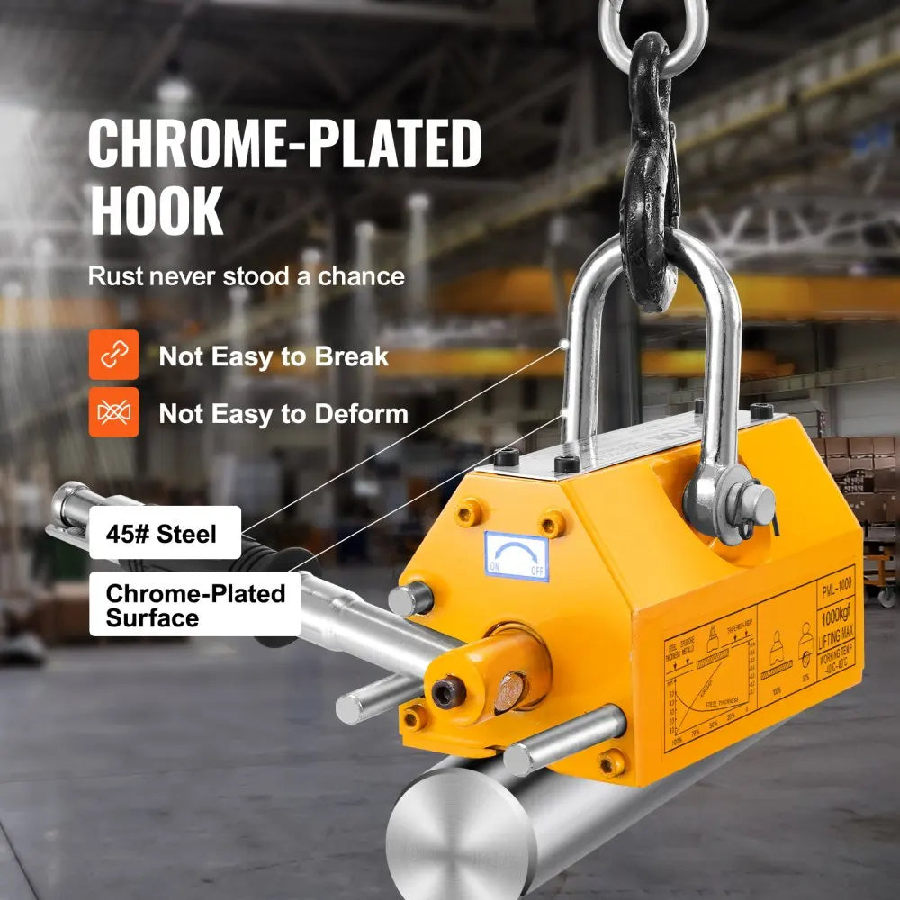 Magnetic Lifter 100-2000kg Lifting Magnet with Release Permanent Lift Magnets Heavy Duty Magnet for Hoist Shop Crane Block