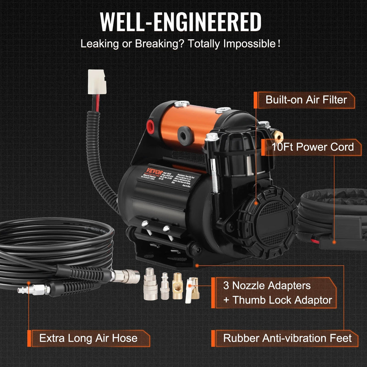 150PSI Onboard Air Compressor Kit Tire Inflator 3.5CFM Air Pump for SUV Compatibility with Air tools Air horns Lockers