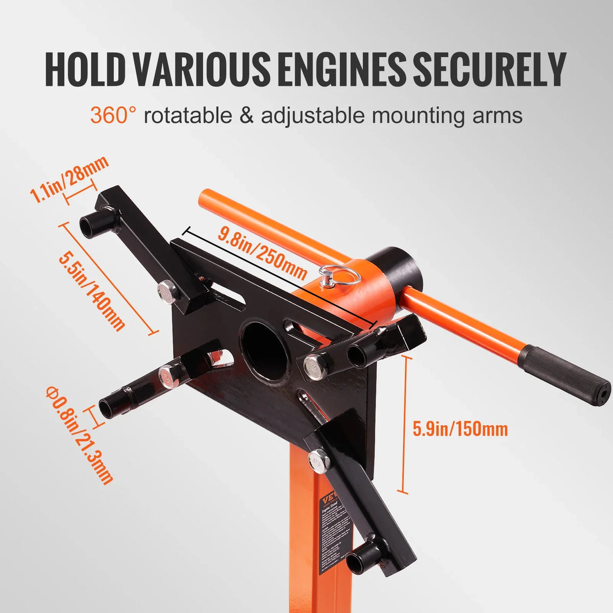 Engine Stand 750/1300/1500 lbs Rotating Engine Motor Stand with 360 Degree Adjustable Head Dolly for Vehicle Auto Repair