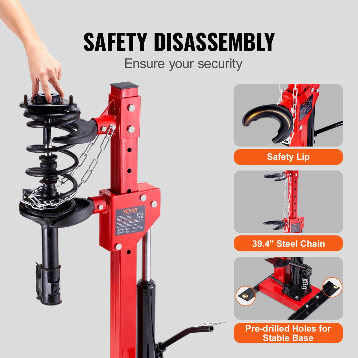 Strut Spring Compressor, 4.5 Ton/9920 LBS Hydraulic Jack, 1Ton Rated Compression Force, Auto Strut Coil Spring Compressor