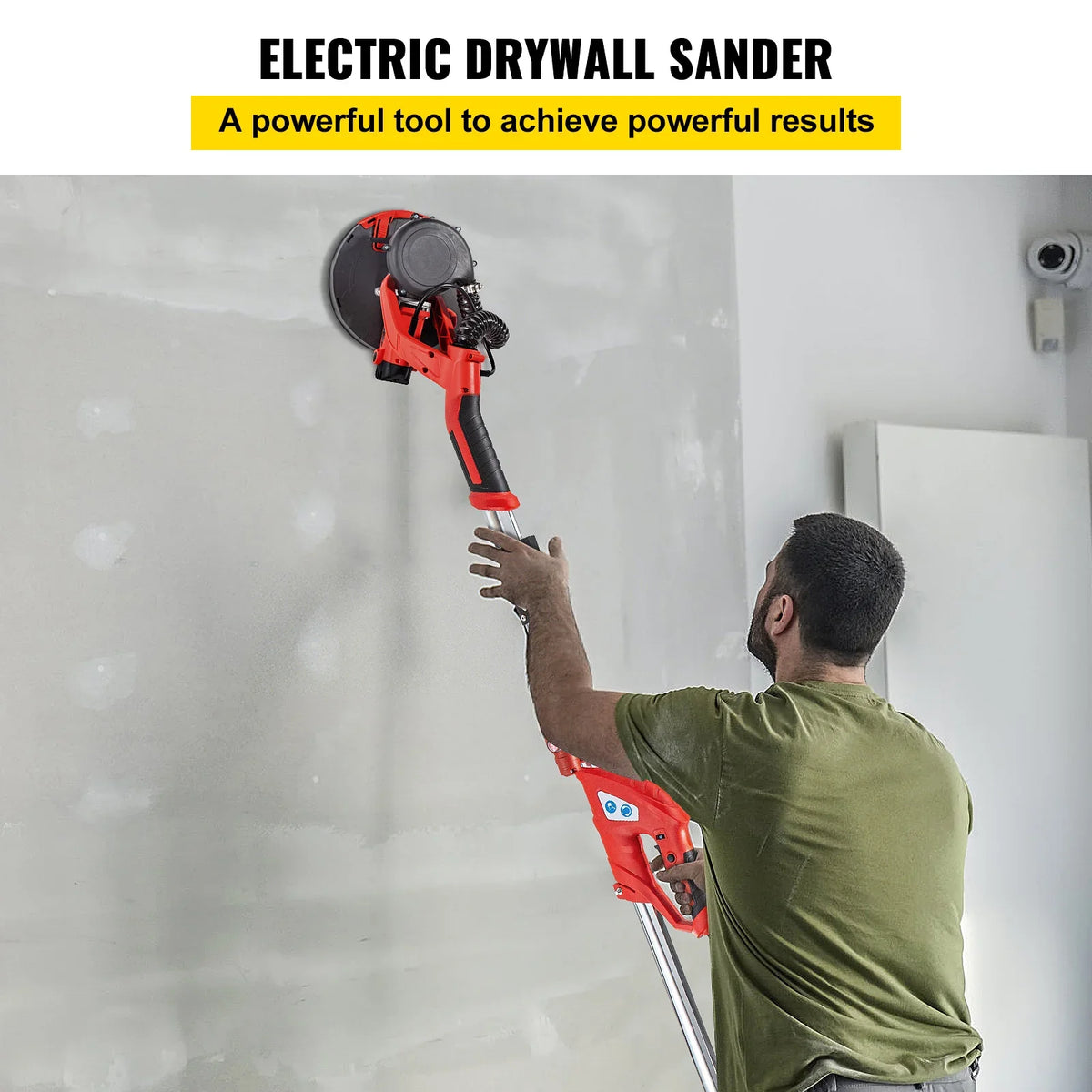 Drywall Sander 850W Electric Foldable Sheetrock Drywall Sander with Telescope Handle&Variable Speed Electric Wall Sander