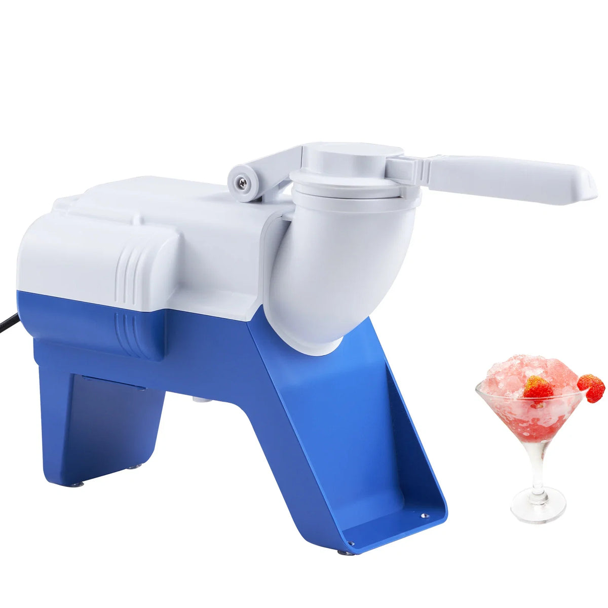 220W Ice Crushers Machine 176lbs/H Electric Snow Cone Maker with 2 Blades Shaved Ice Machine with Cover and Bowl for Home