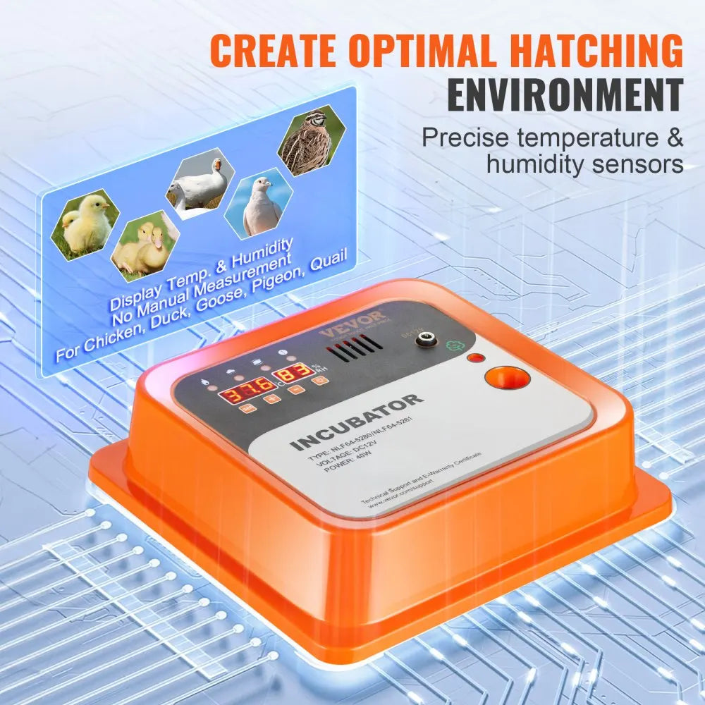 Egg Incubator  Incubators for Hatching Eggs  Automatic Egg Turner with  Temperature and Humidity Control  Poultry Hatcher