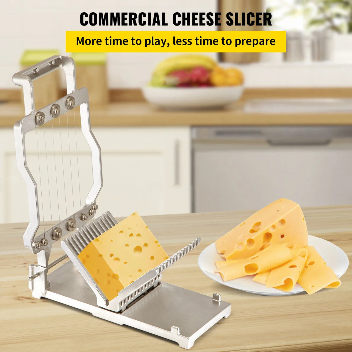 Cheese Cutter with 304 Stainless Steel Wire Butter Cutting Blade Commercial Cheese Slicer for Kitchen Cooking Baking Tool