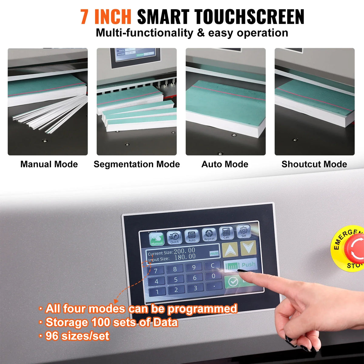 Electric Hydraulic Paper Cutter, Heavy Duty Paper Cutter Machine 26" /660.4mm Cutting Width, 3.14"/80mm Cutting Thickness