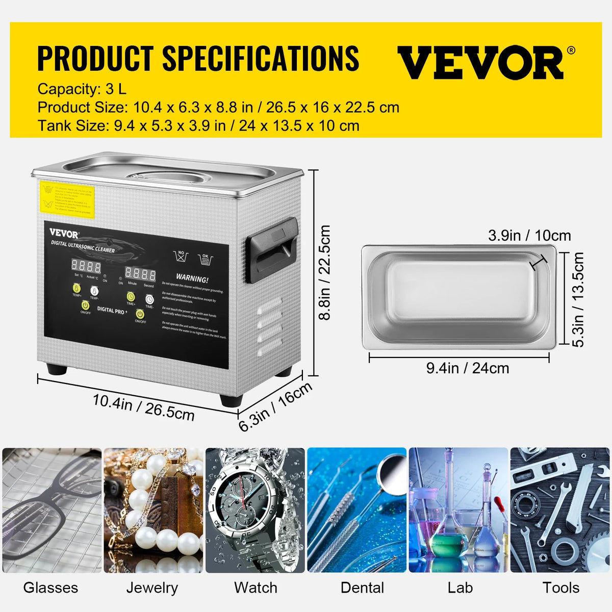 Home Appliance 0.8L 2L 3L 6L 15L Ultrasonic Cleaner Portable Washing Machine Dishwasher Lave-Dishes Ultrasound Bath Sonic
