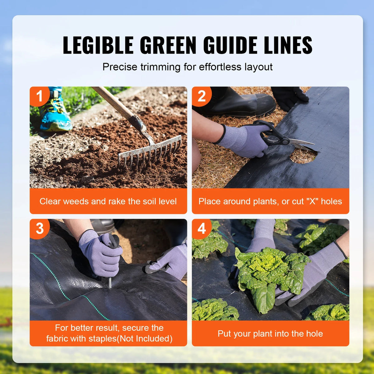 Weed Barrier Landscape Fabric Heavy Duty Garden Fabric Woven PP Weed Control Driveway Geotextile Fabric for Landscaping