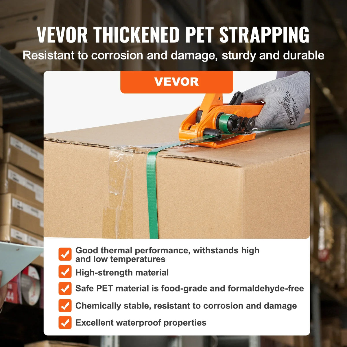 Manual Plastic Strapping Banding Machine Packing Strap Baler with Tension Tool Packer 1000ft PET Band 300 Metal Seals Kit
