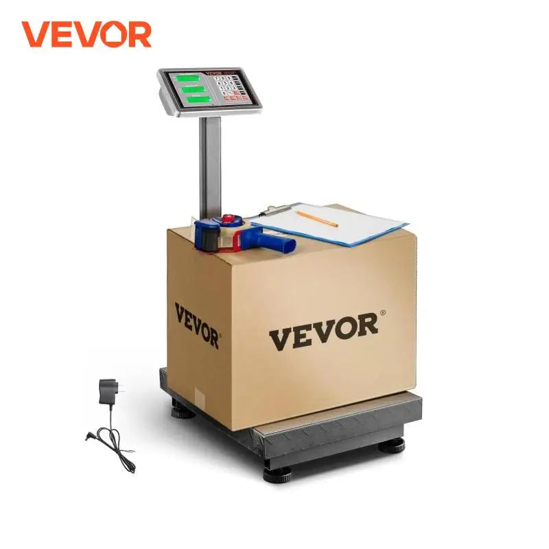 Computing Digital Platform Scale  660 lbs Load with LB/KG, Tare, Price Calculator, Stainless Steel High-Definition Display