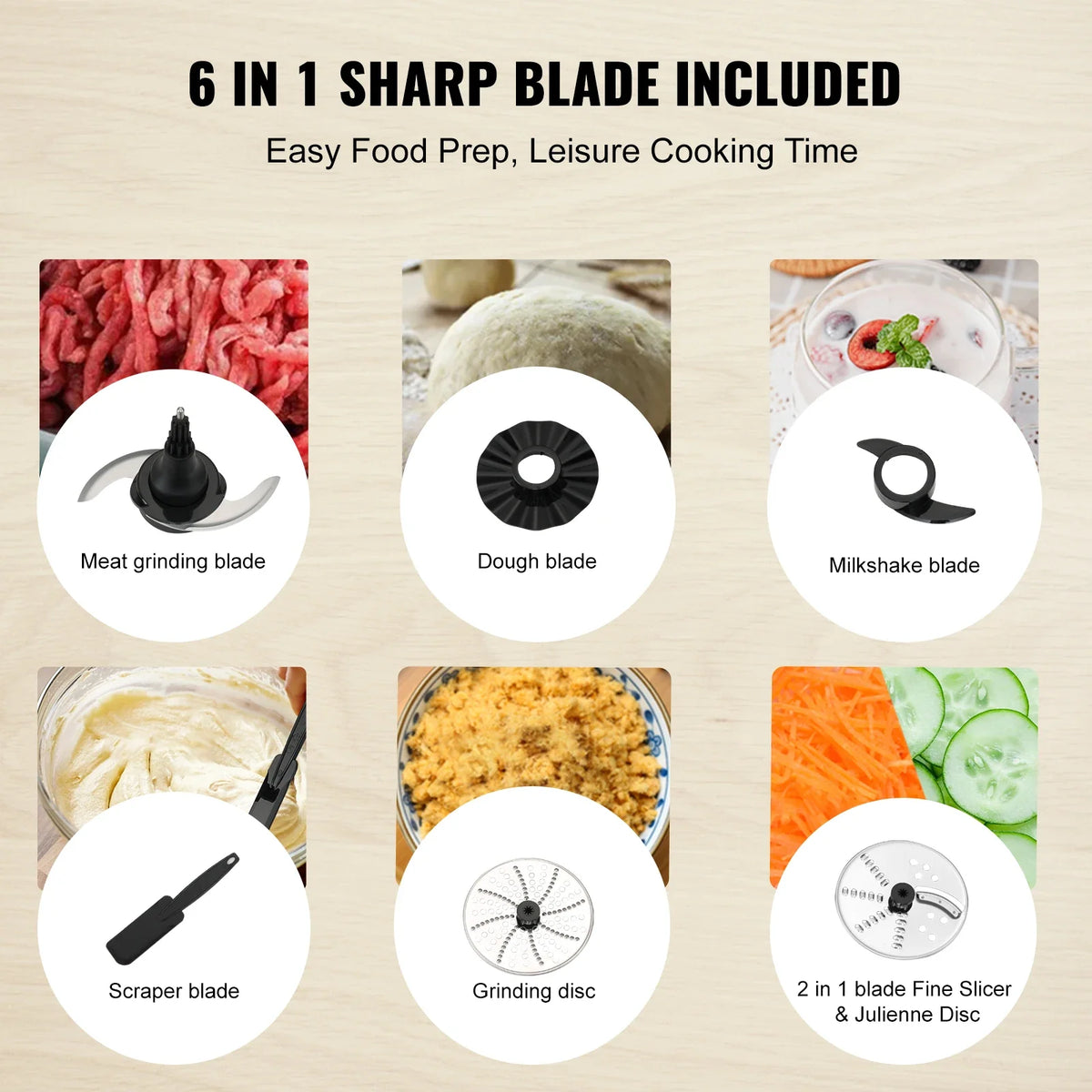 Food Processor,600W Stainless Steel Blade Professional Electric Food Chopper, Easy Assembly & Clean,for Chopping, Mixing