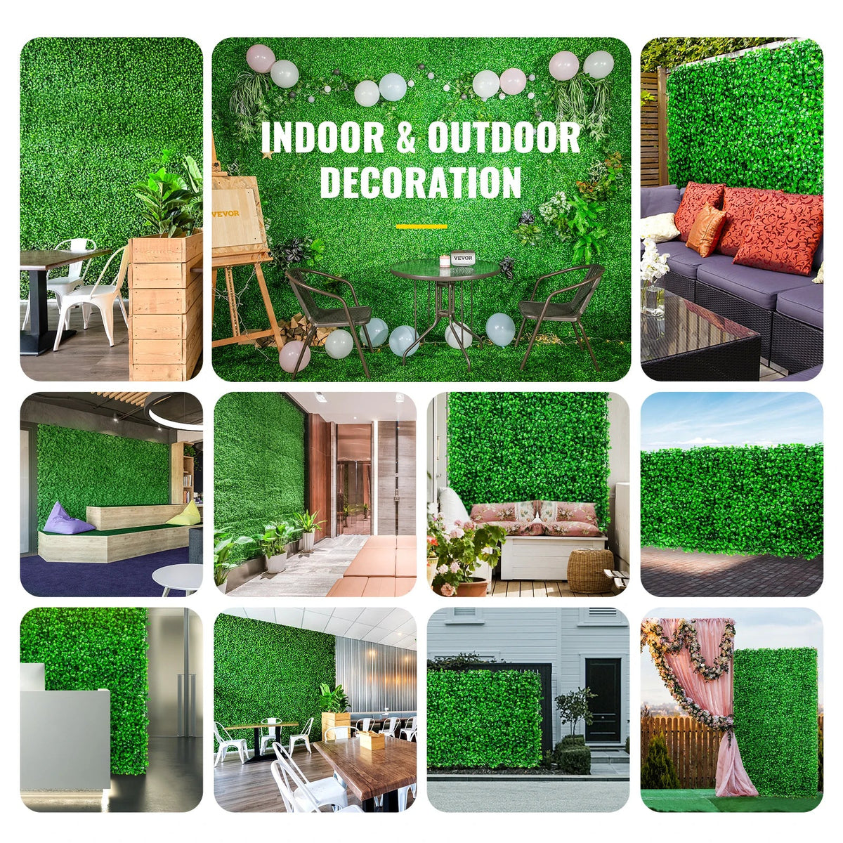 Artificial Plant Wall Decoration Boxwood Hedge Wall Panel Home Decor Fake Plants Grass Backdrop Wall Privacy Hedge Screen