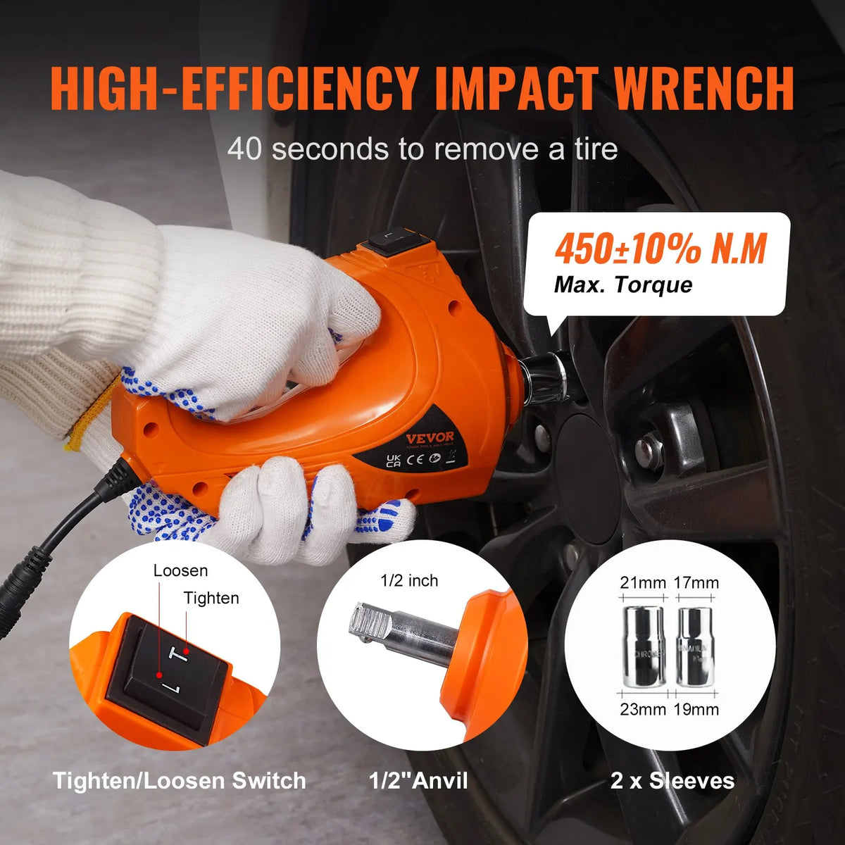 Electric Car Jack, 5 Ton/11023 LBS Hydraulic Jack Lift with Electric Impact Wrench, Built-in Inflatable Pump